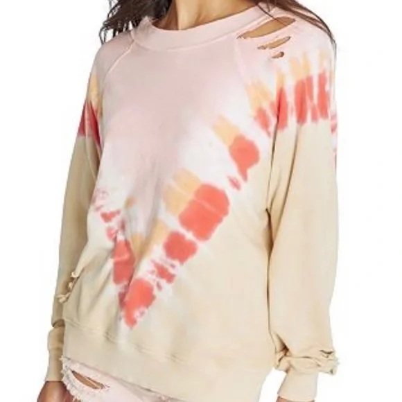 NWT WILDFOX GRAPEFRUIT SOMMERS INTENTIONALLY DISTRESSED SWEATSHIRT SZ SMALL - Picture 9 of 14